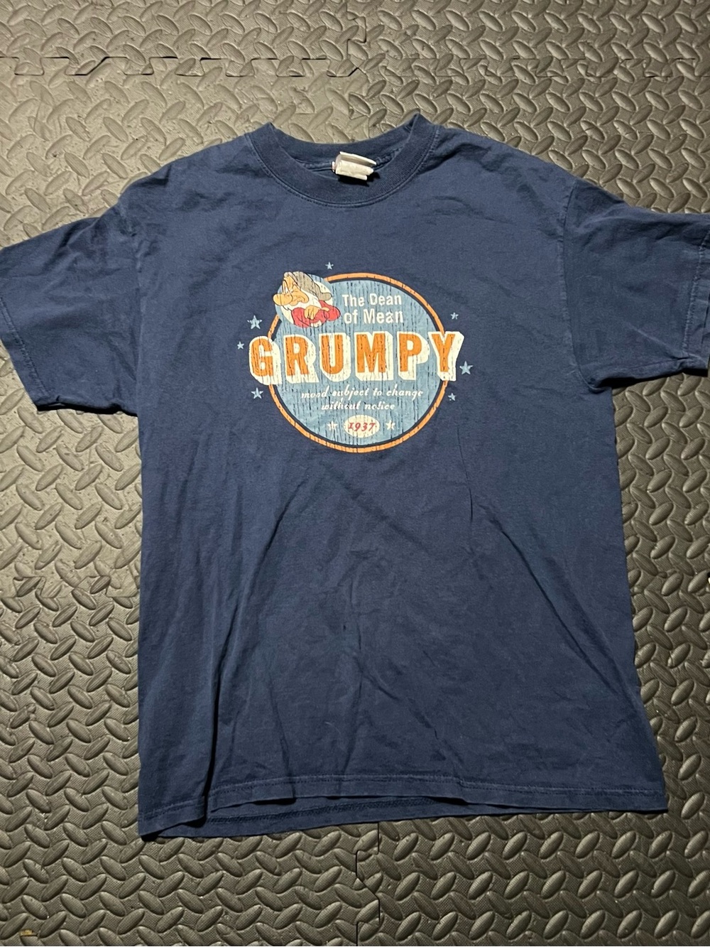 Disney Navy Blue Grumpy Short Sleeve Tee